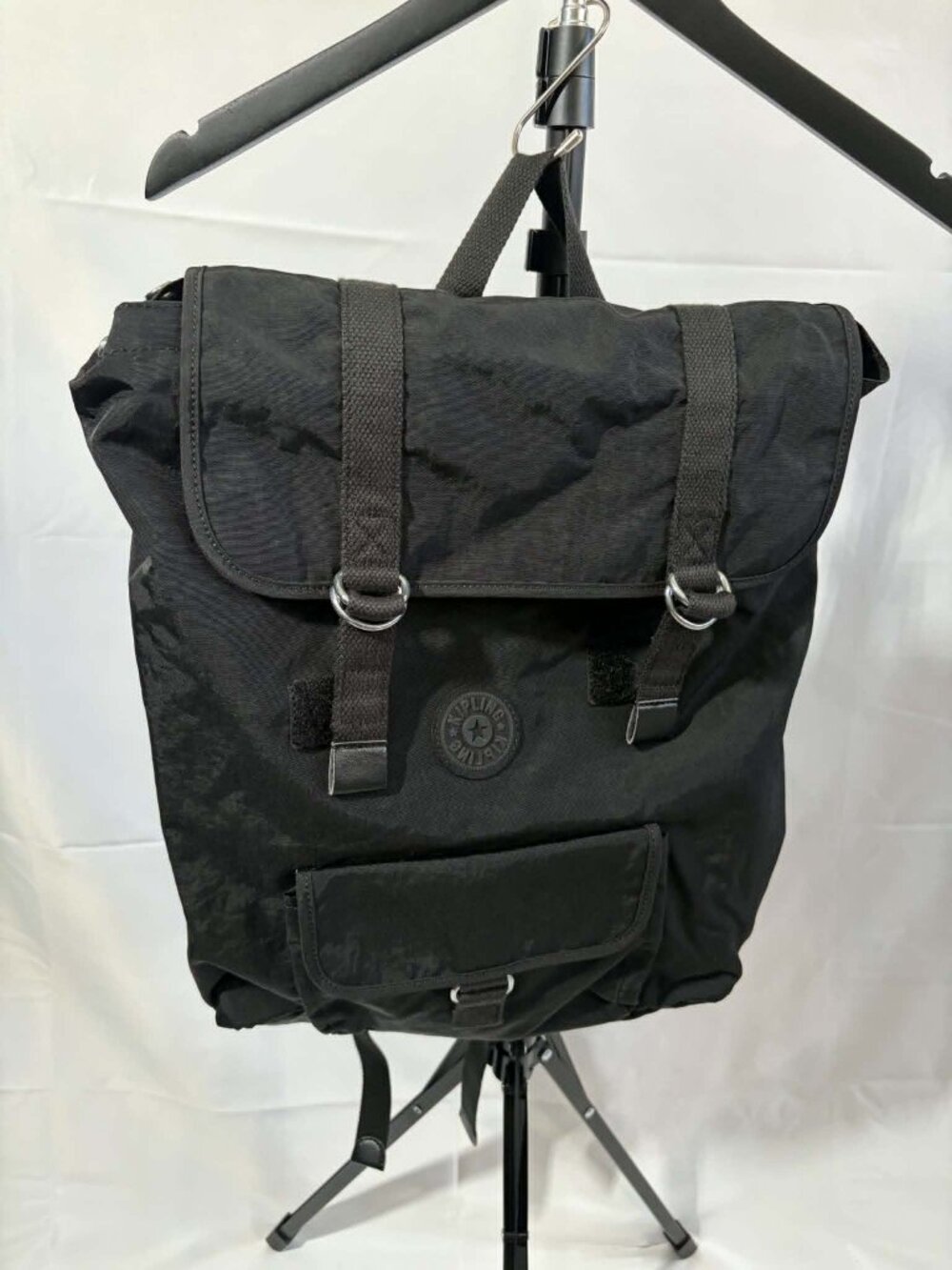 Kipling Black Flap Backpack
